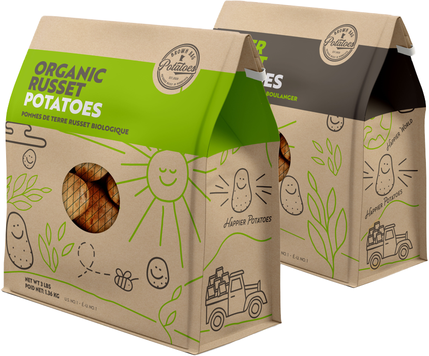 Brown Bag Potatoes Earth-friendly bag