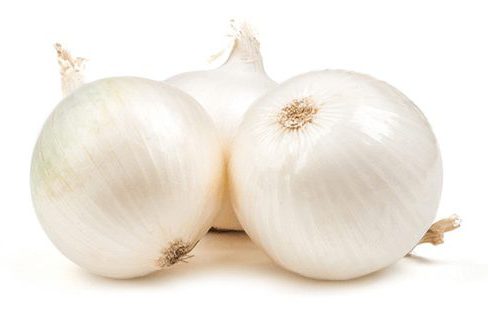 Three white onions